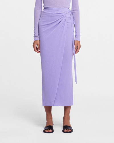 Nanushka Mesh-Jersey Wrap Midi Skirt outlook