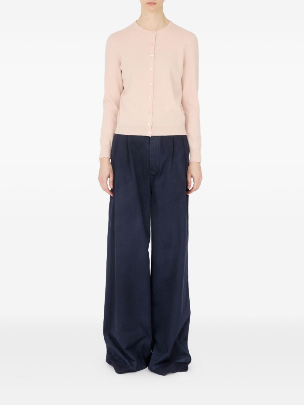 button-front wool cardigan - 2