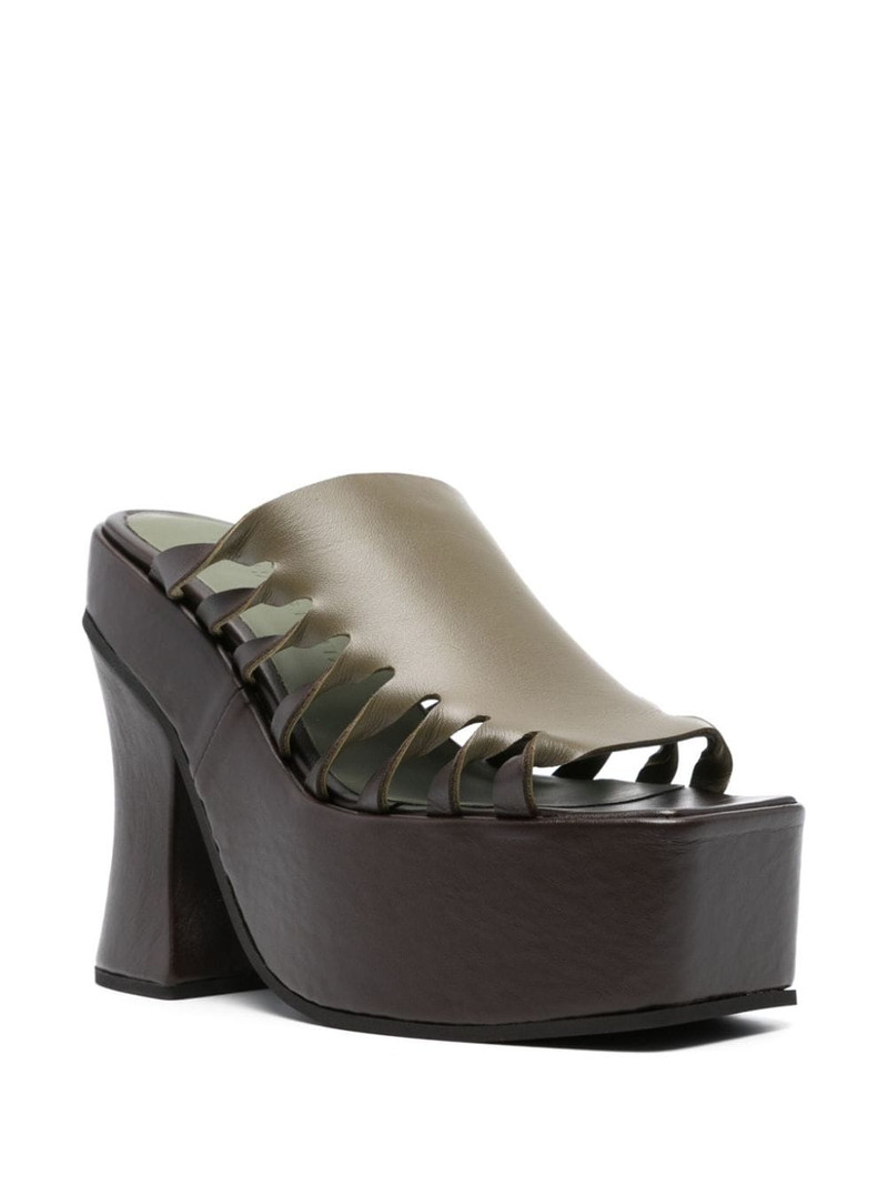ECKHAUS LATTA 135mm twist-detail leather mules outlook