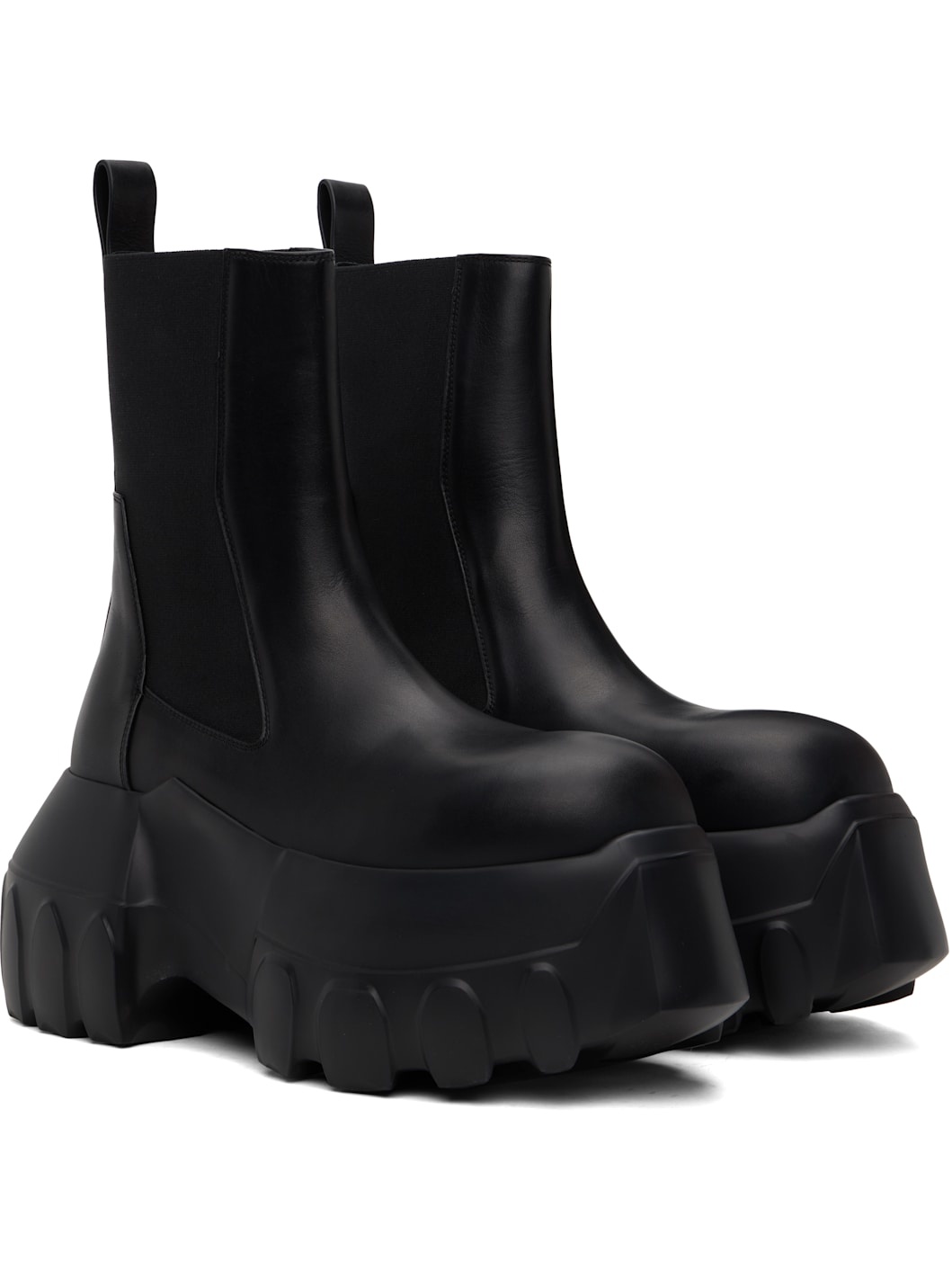 Black Hollywood Beatle Mega Tractor Chelsea Boots - 4