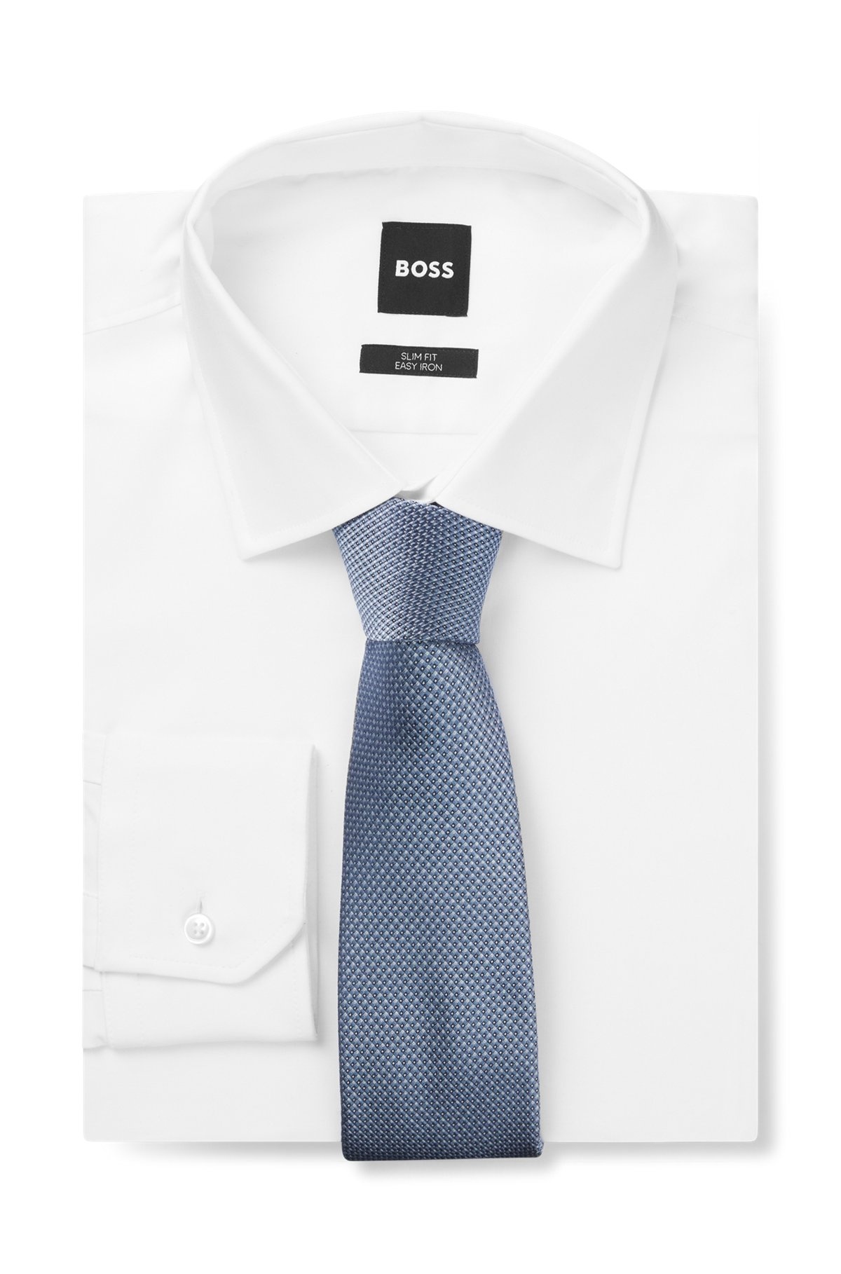 SILK-BLEND TIE WITH JACQUARD PATTERN - 3