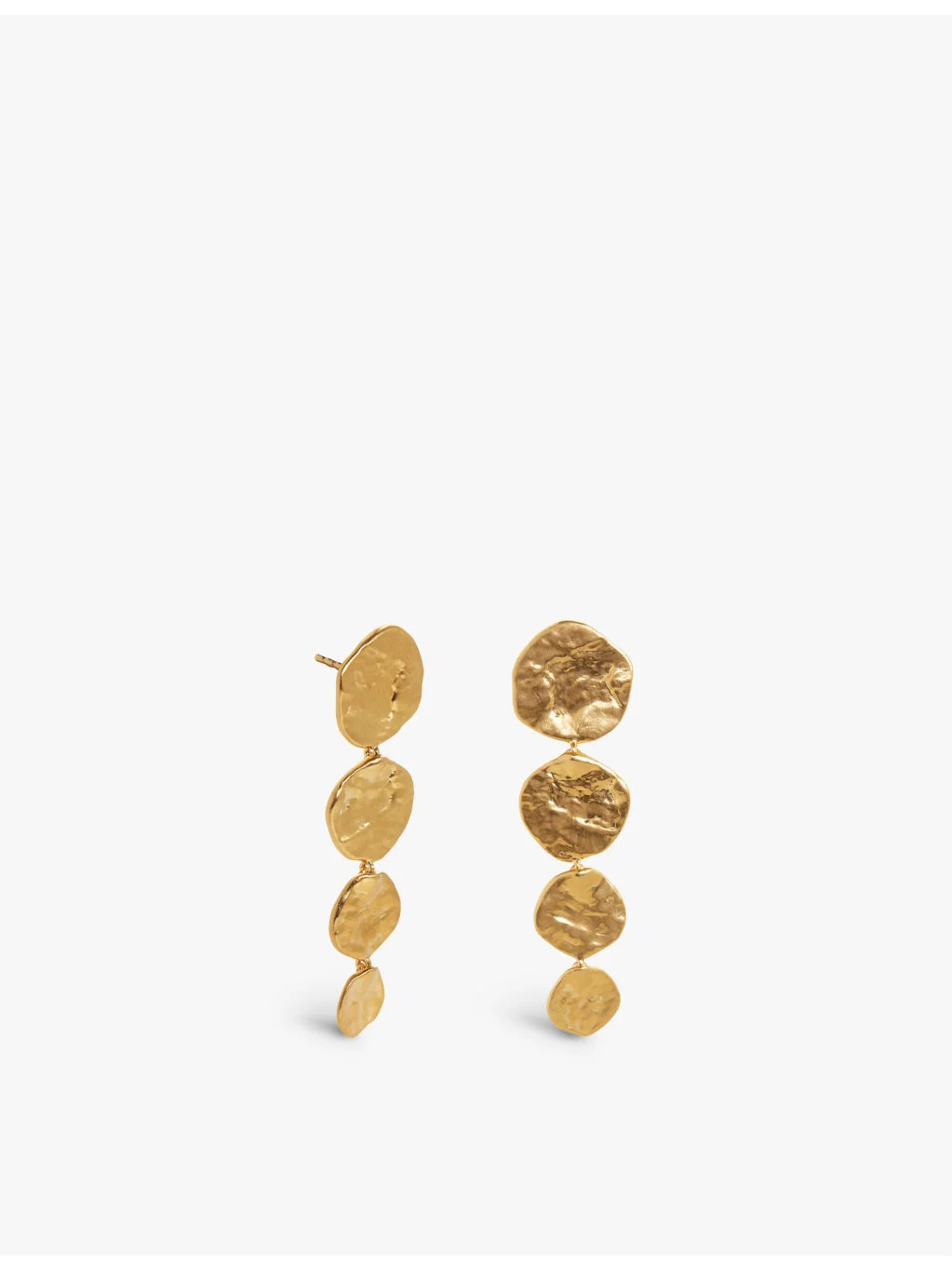 Capri 18ct yellow gold-plated vermeil sterling-silver drop earrings - 1