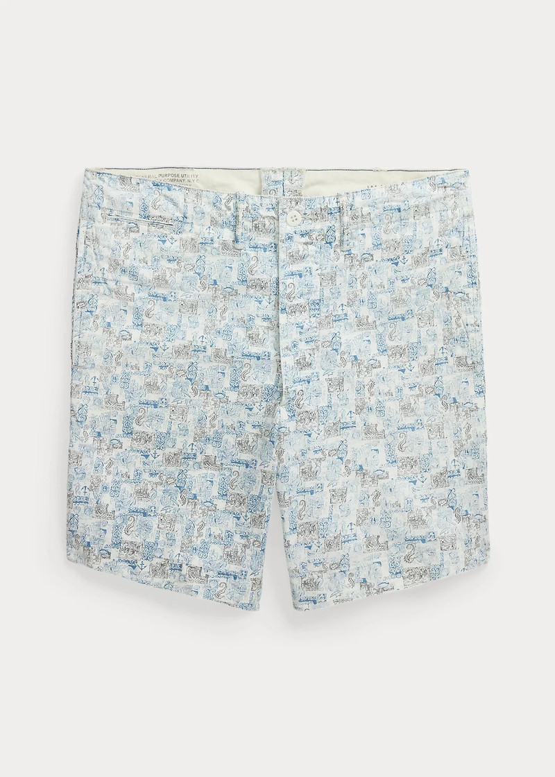 Nautical-Print Oxford Officer’s Short 1