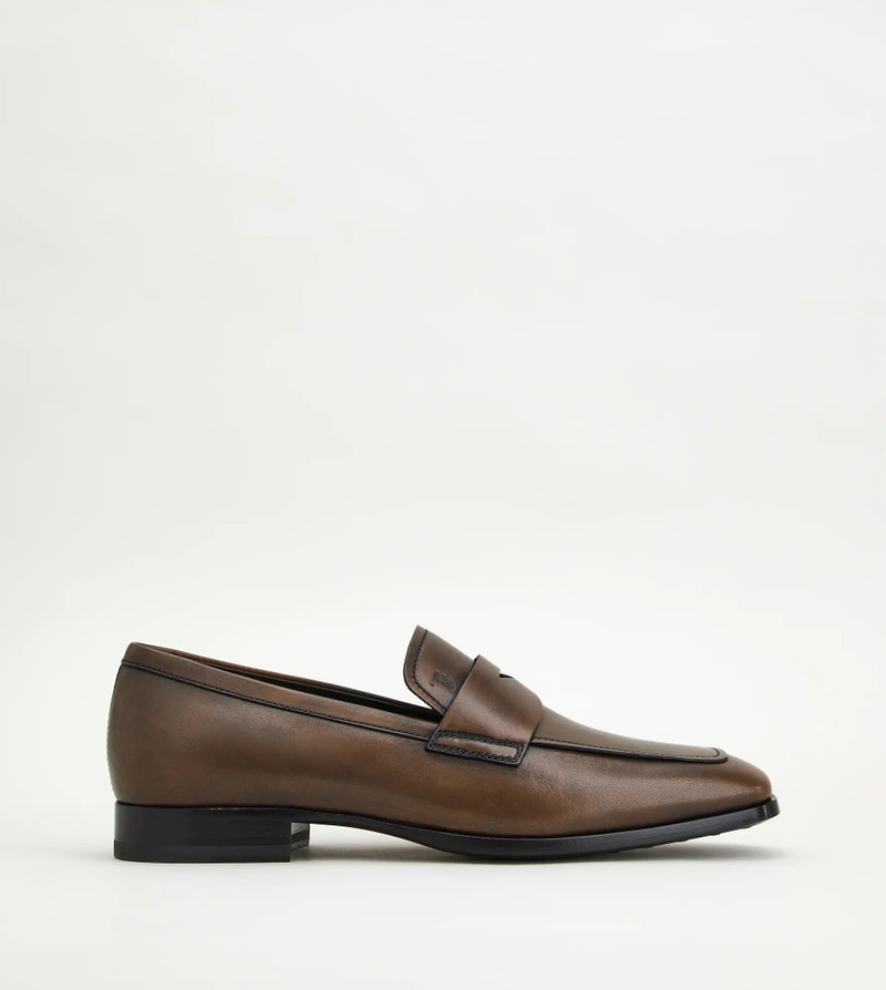 LOAFERS IN LEATHER - BROWN 1