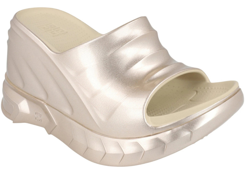 Givenchy Givenchy Marshmallow Wedge Slides Golden (Women's) outlook