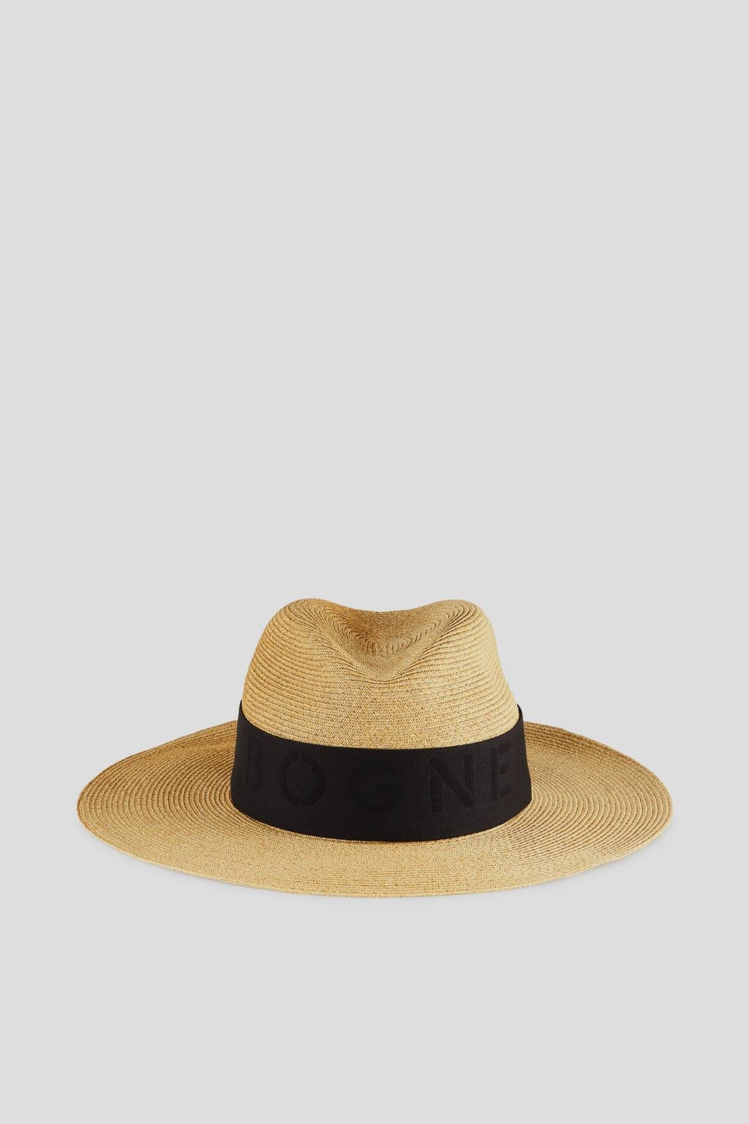 STEWART STRAW HAT IN BEIGE/BLACK - 2