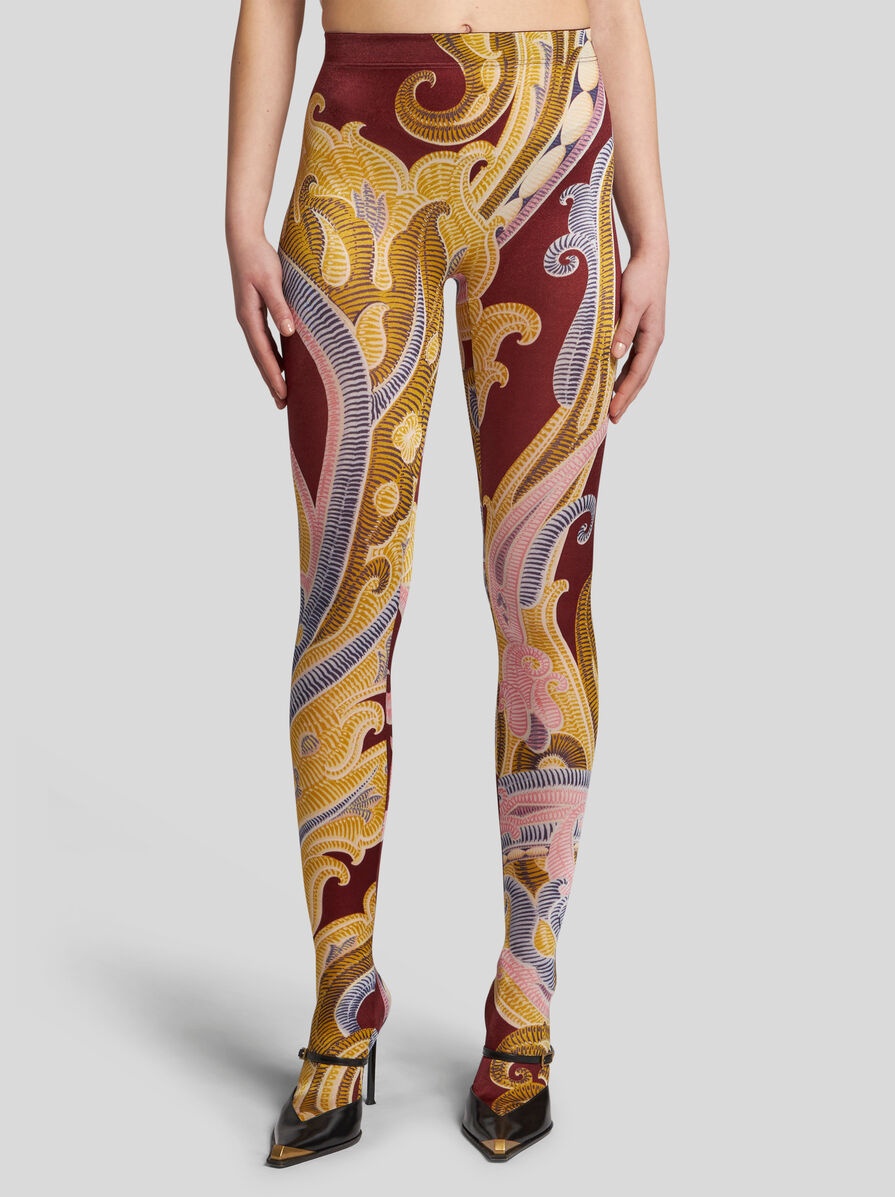 BAROQUE PAISLEY TIGHTS - 2