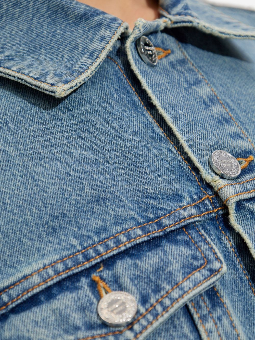 panelled denim jacket - 5