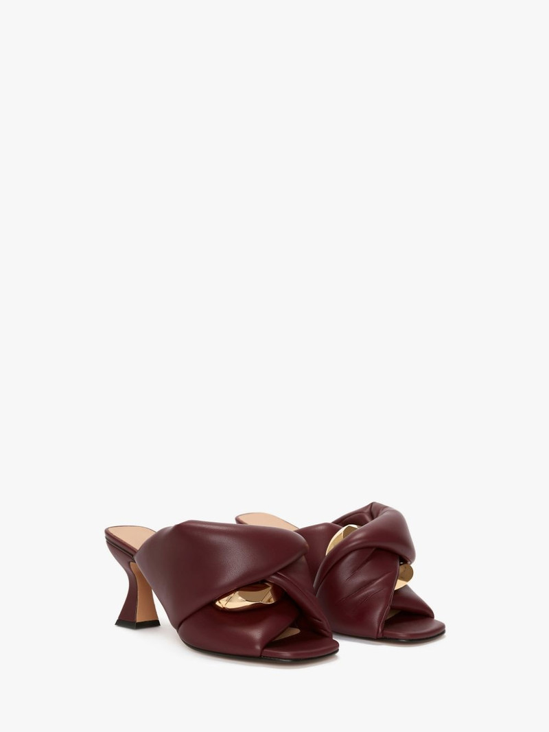 JW Anderson LEATHER CHAIN TWIST HEELS outlook