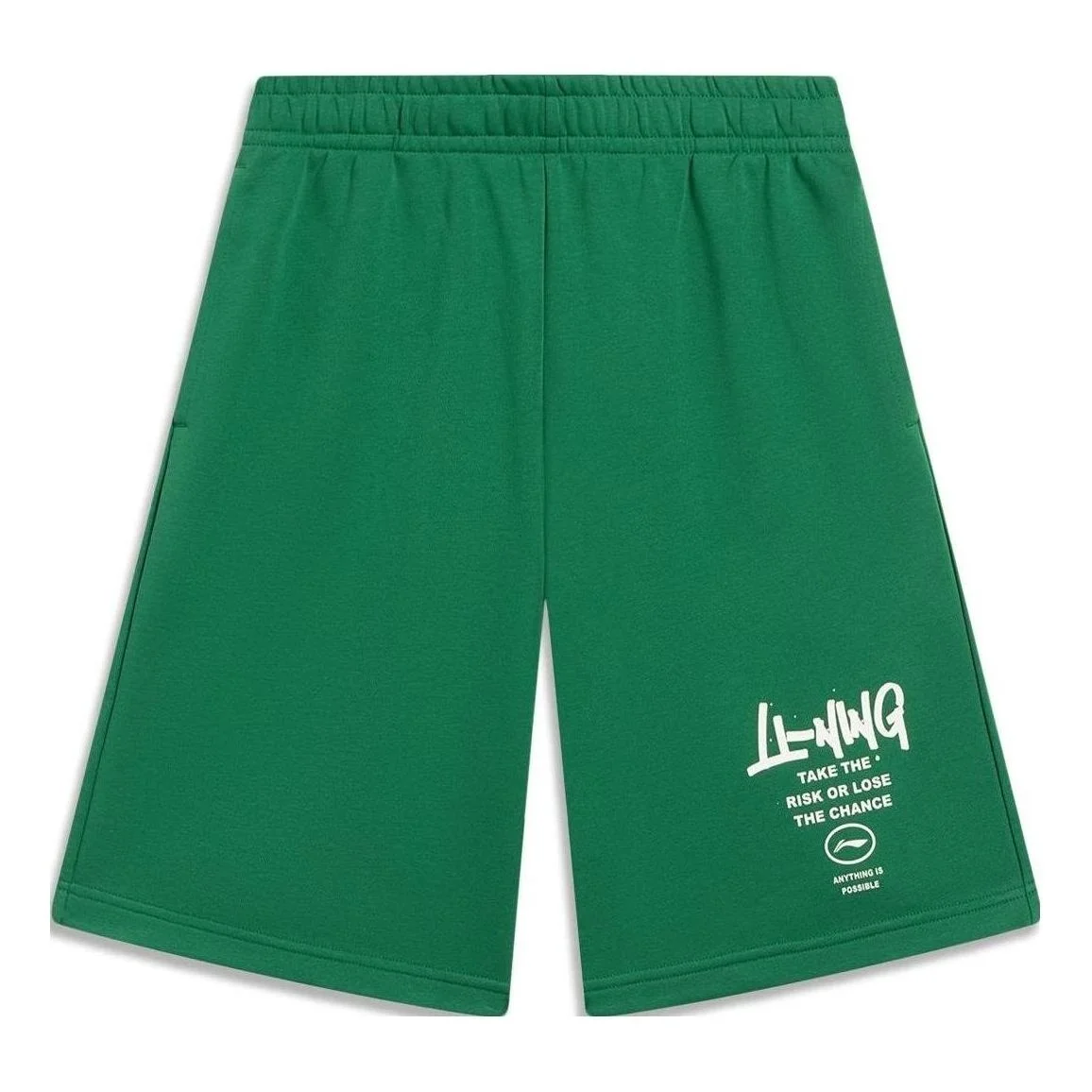 Li-Ning Anything Is Possible Graphic Straight Shorts 'Green' AKST593-3 - 1