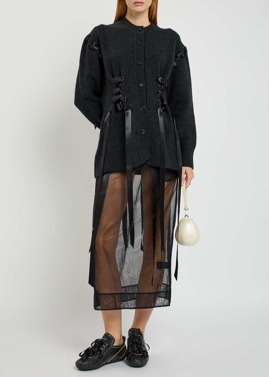 Simone Rocha Corset Wool-blend Cardigan - 4