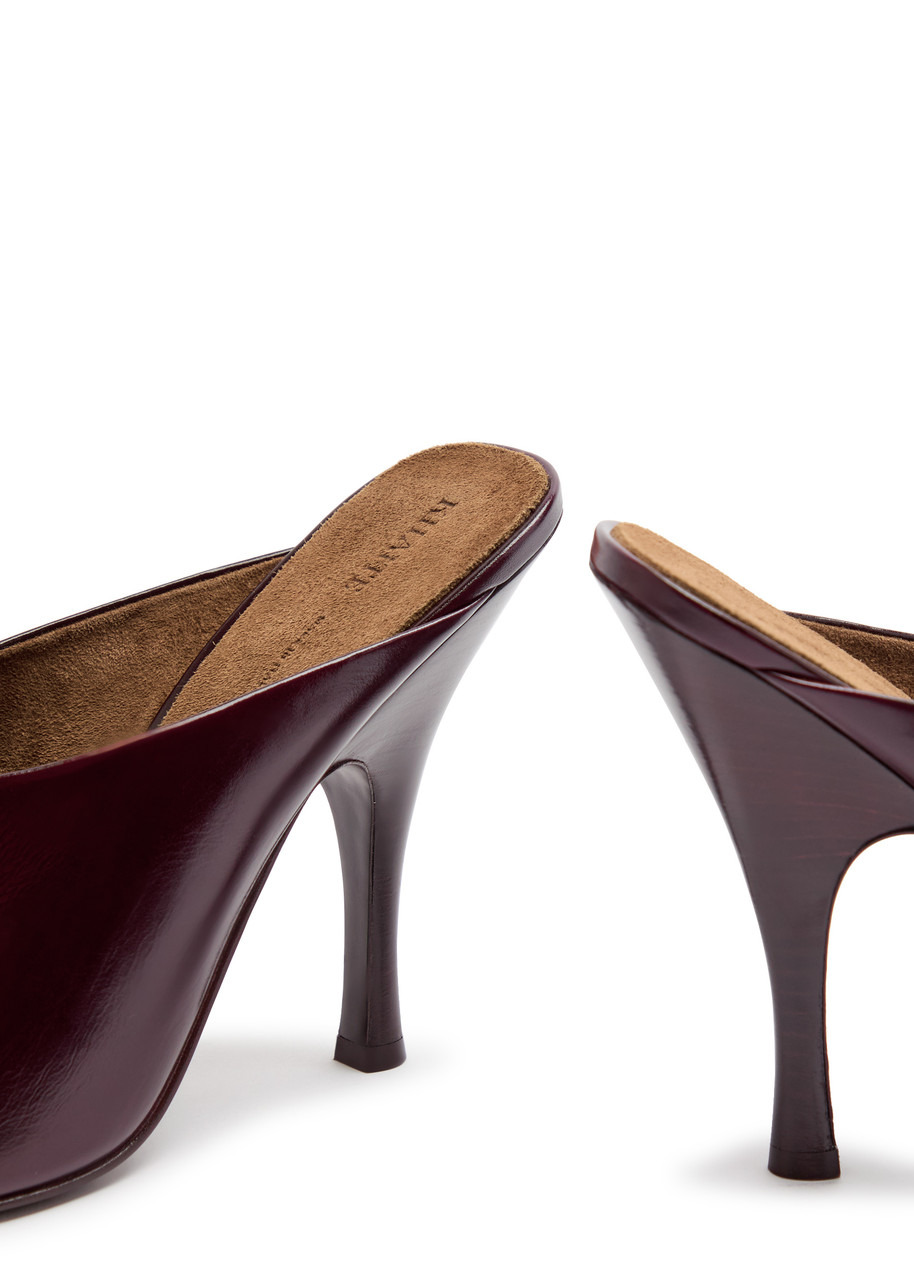 Khaite Colt 100 Glossed Leather Mules - 4
