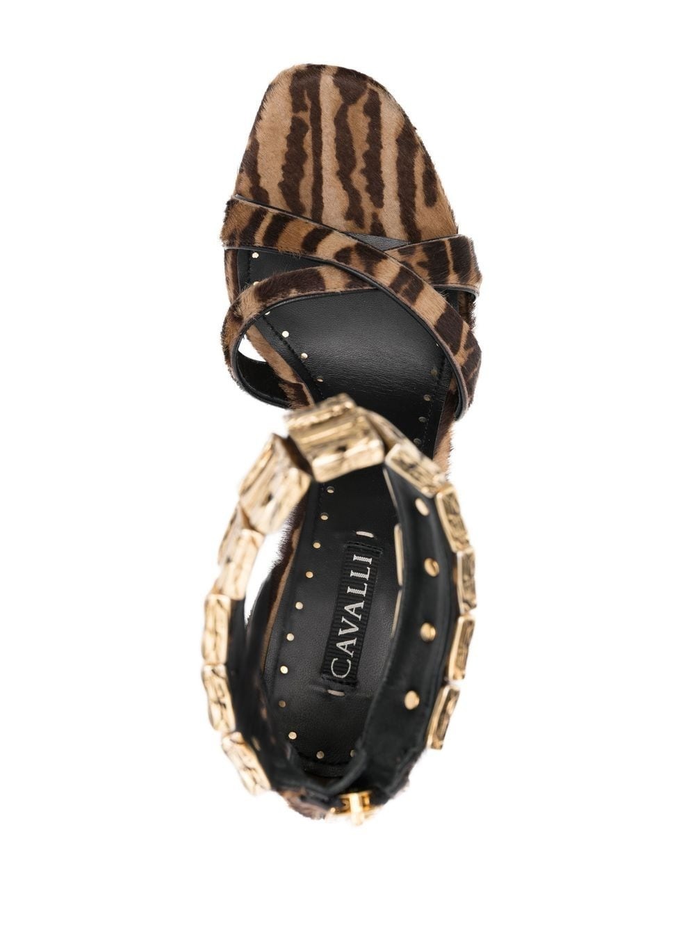 tiger-print platform sandals - 4