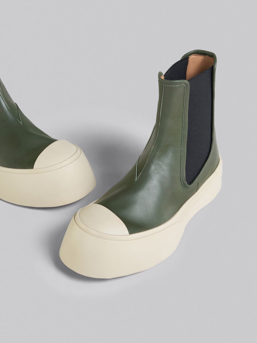 GREEN LEATHER PABLO CHELSEA BOOT - 4