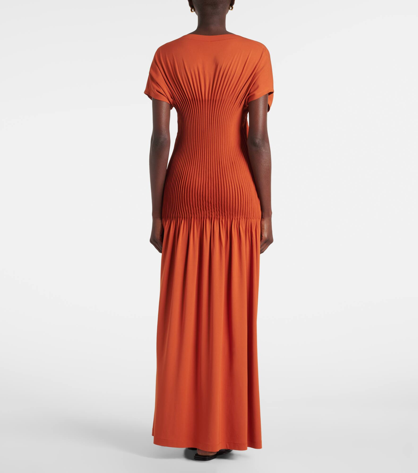 Pleated jersey maxi dress - 3