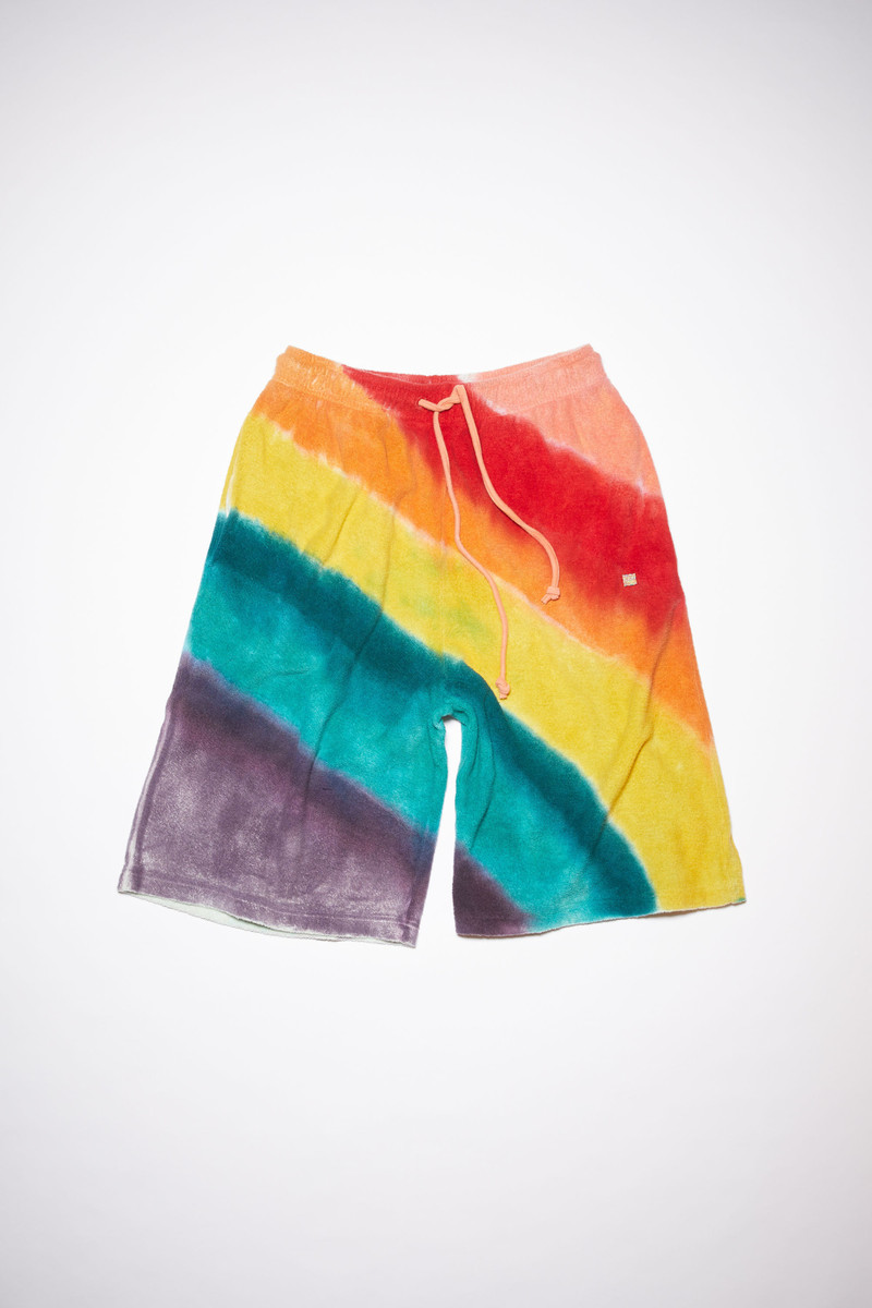 Rainbow cotton sweat shorts - Pastel pink 5