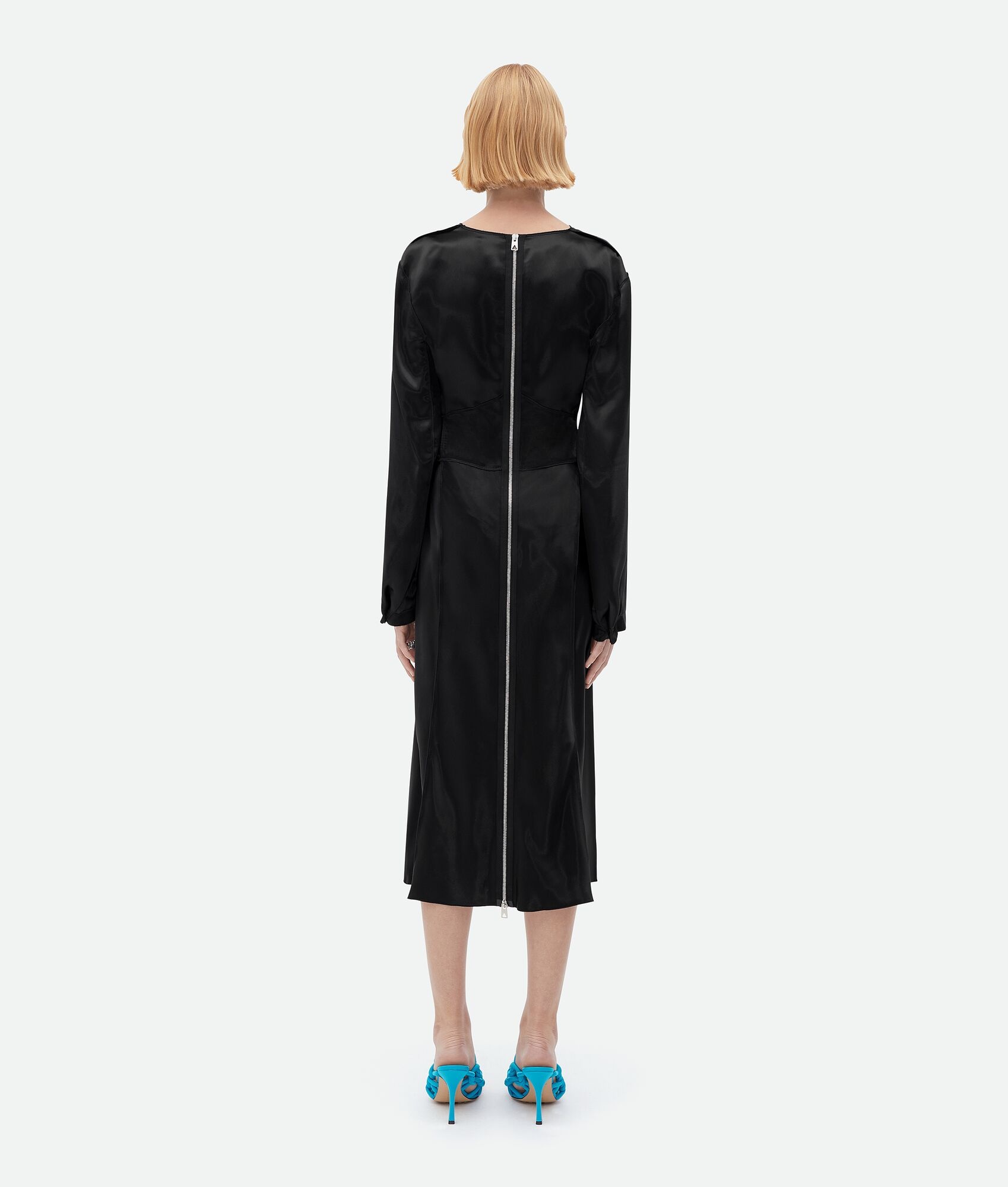 fluid satin dress - 3