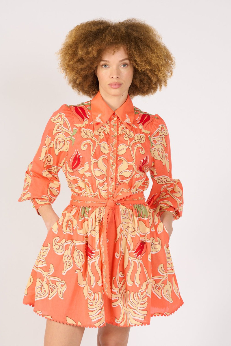 Mini Dress Conti - Orange Ritual 1
