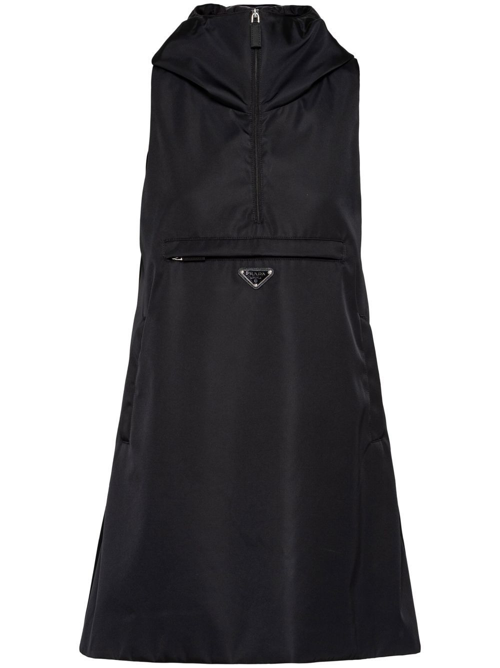 triangle logo hooded minidress - 1
