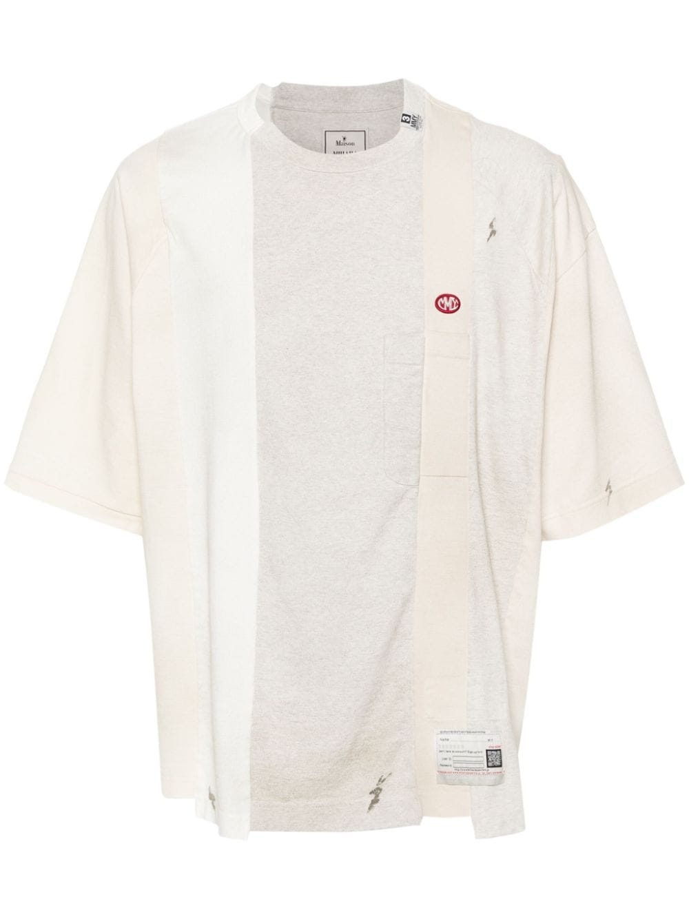 Vertical Switching cotton T-shirt - 1