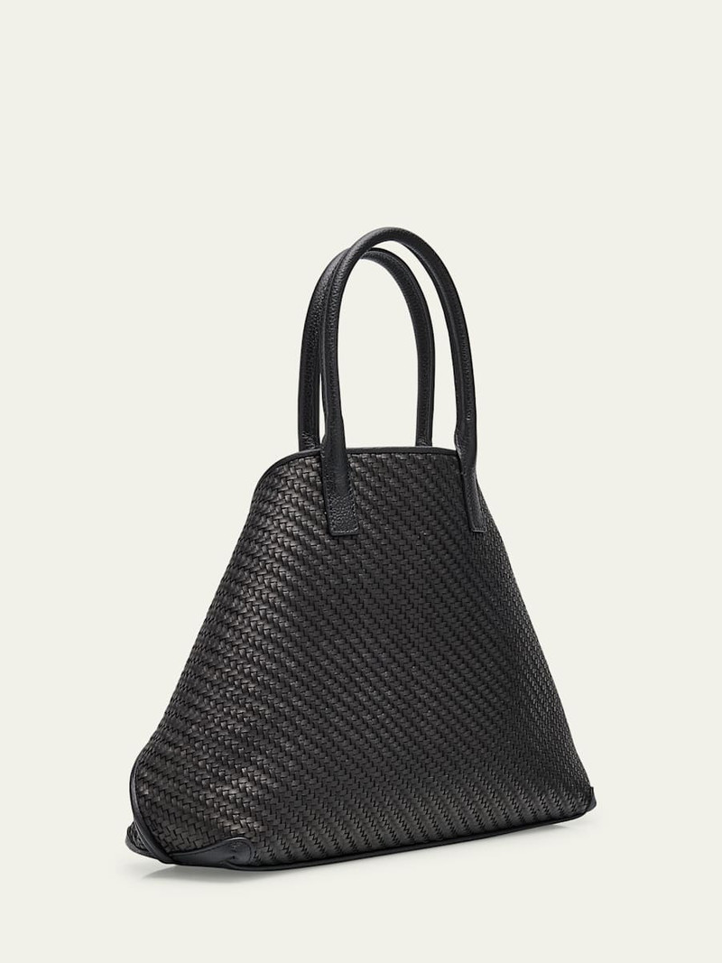 Ai Small Plaid Braided Top-Handle Bag 3