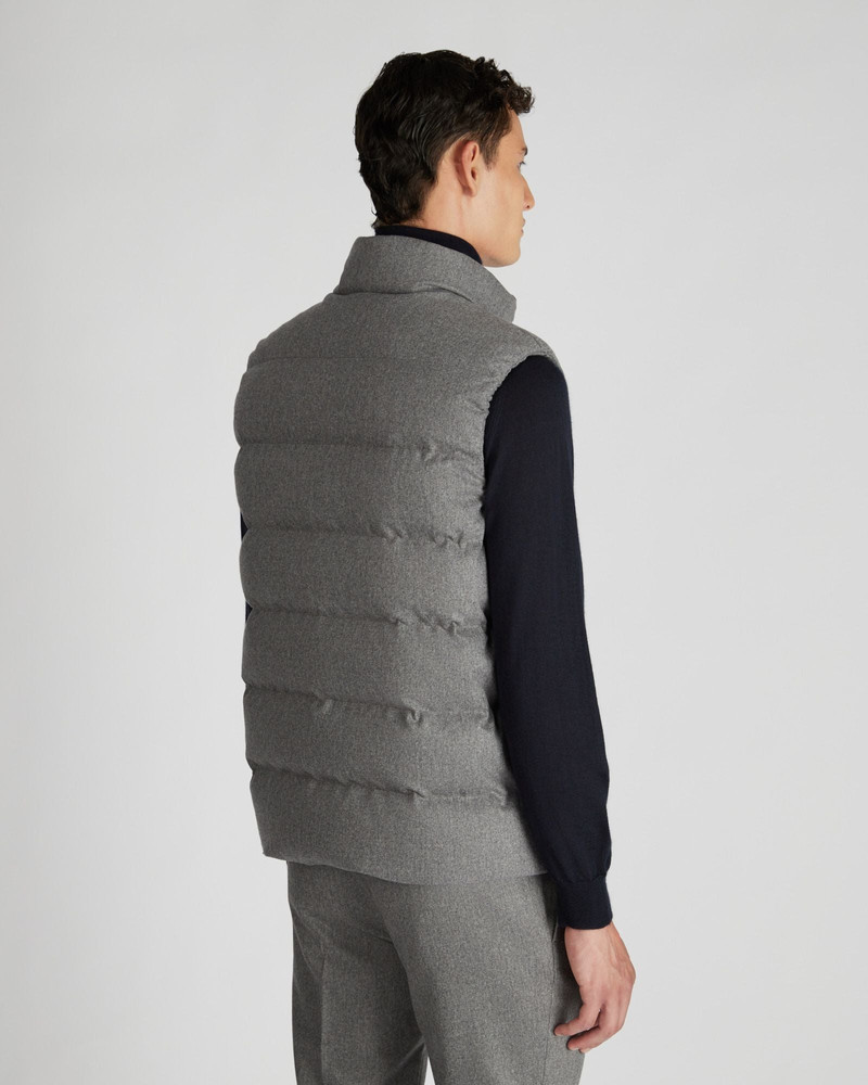 Wool and cashmere flannel padded gilet 3
