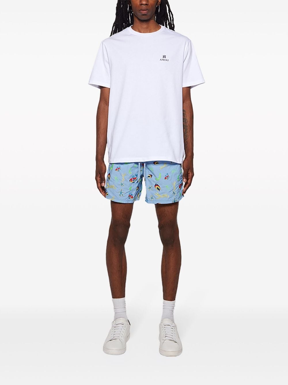 Mistral Naive Fishes-embroidered swim shorts - 2
