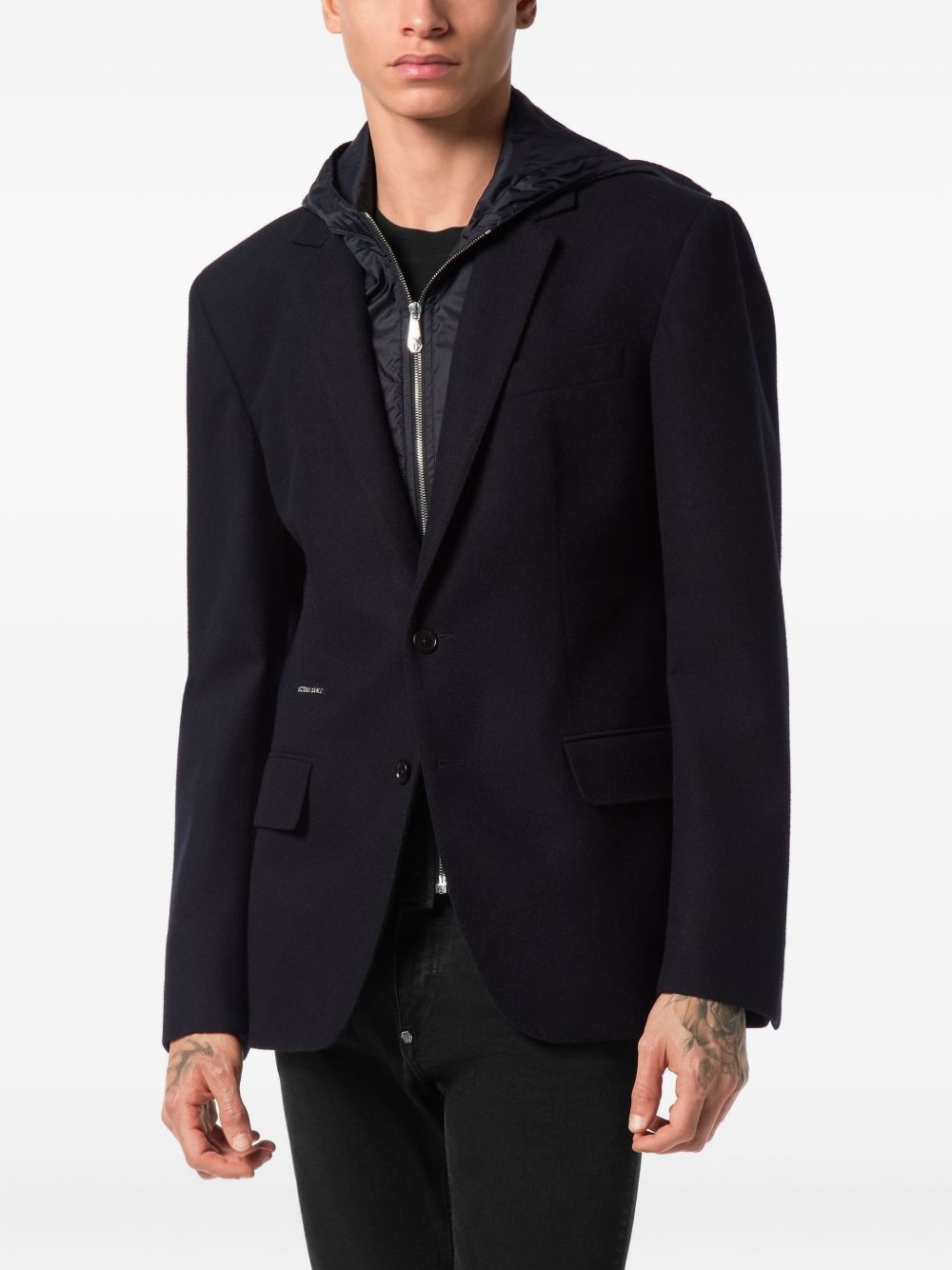 hooded blazer - 3