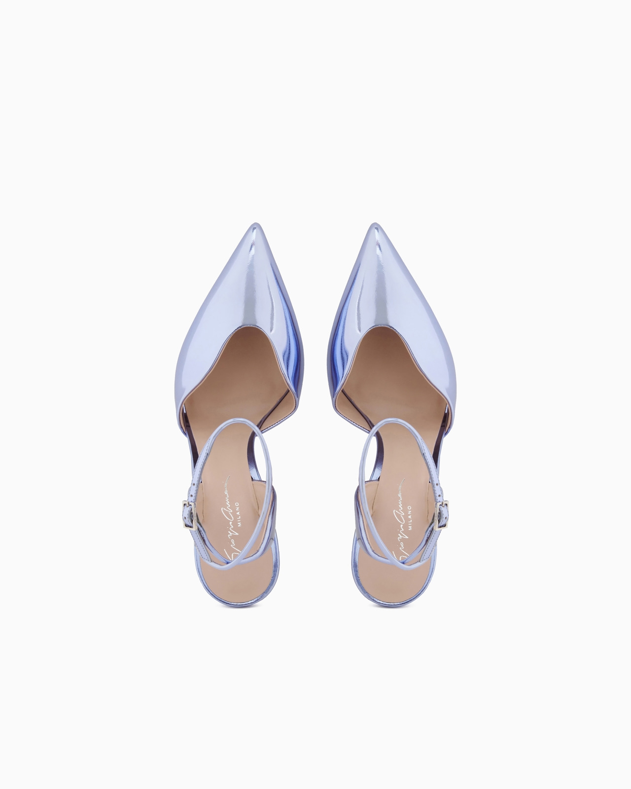 Lamé leather court shoes - 3