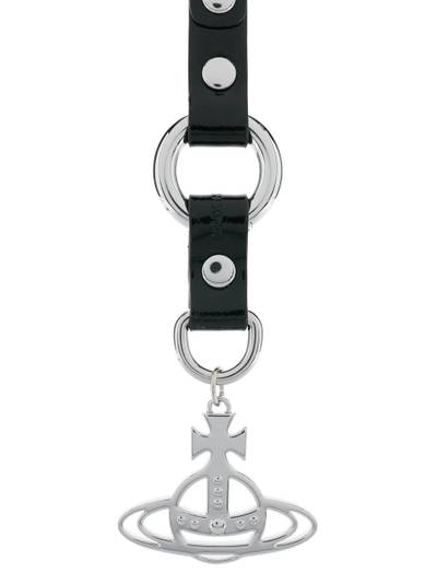 Vivienne Westwood orb-plaque detail keyring outlook