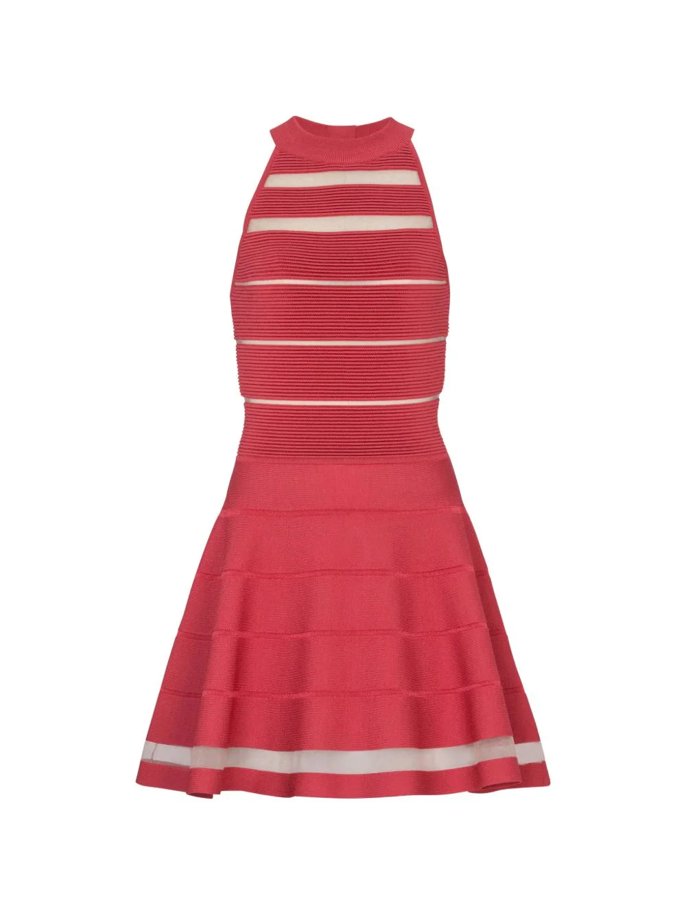 stripes knit flare dress - 1