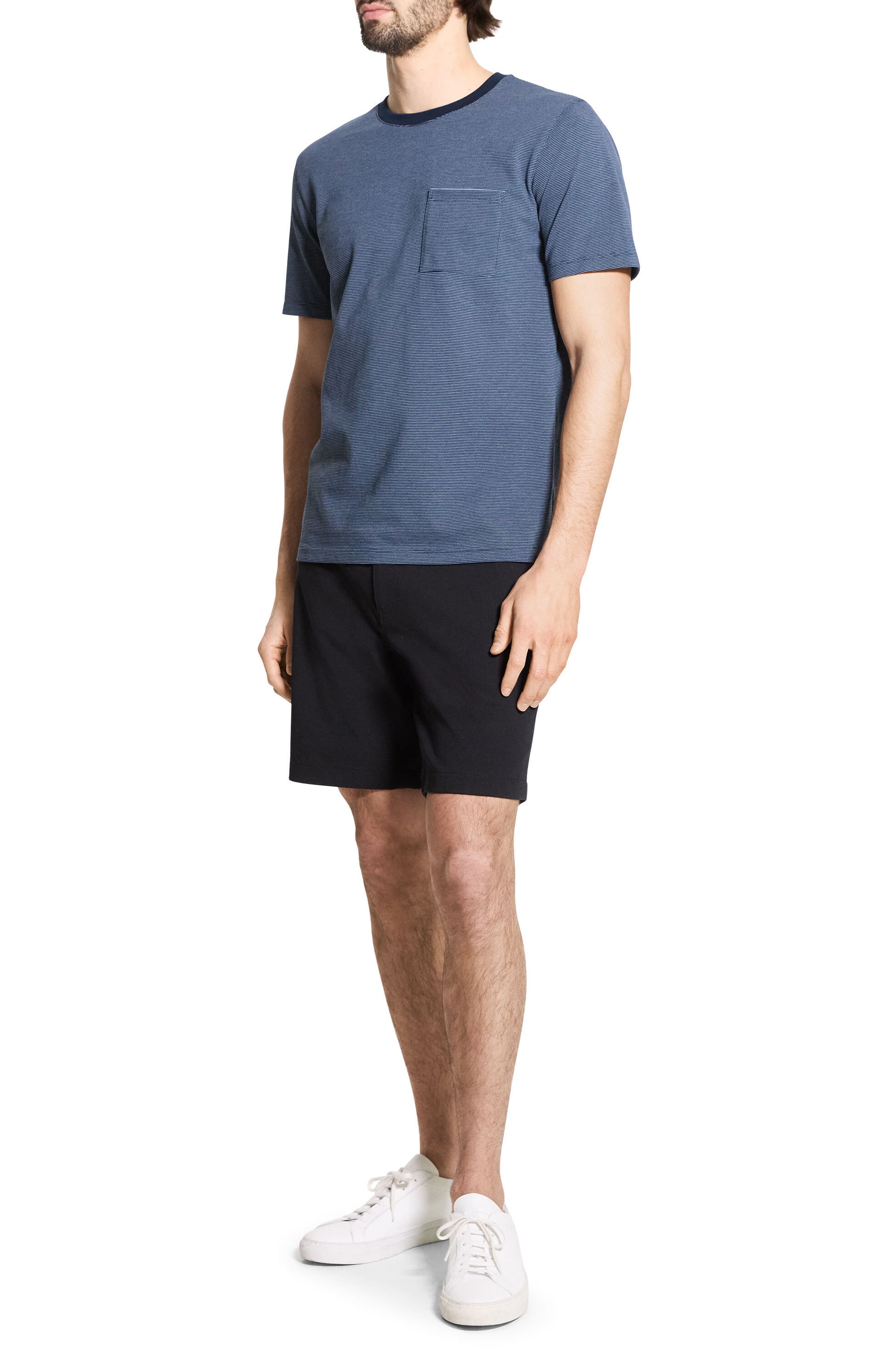 Theory Bird's Eye Ringer T-Shirt in Baltic Multi at Nordstrom - 6