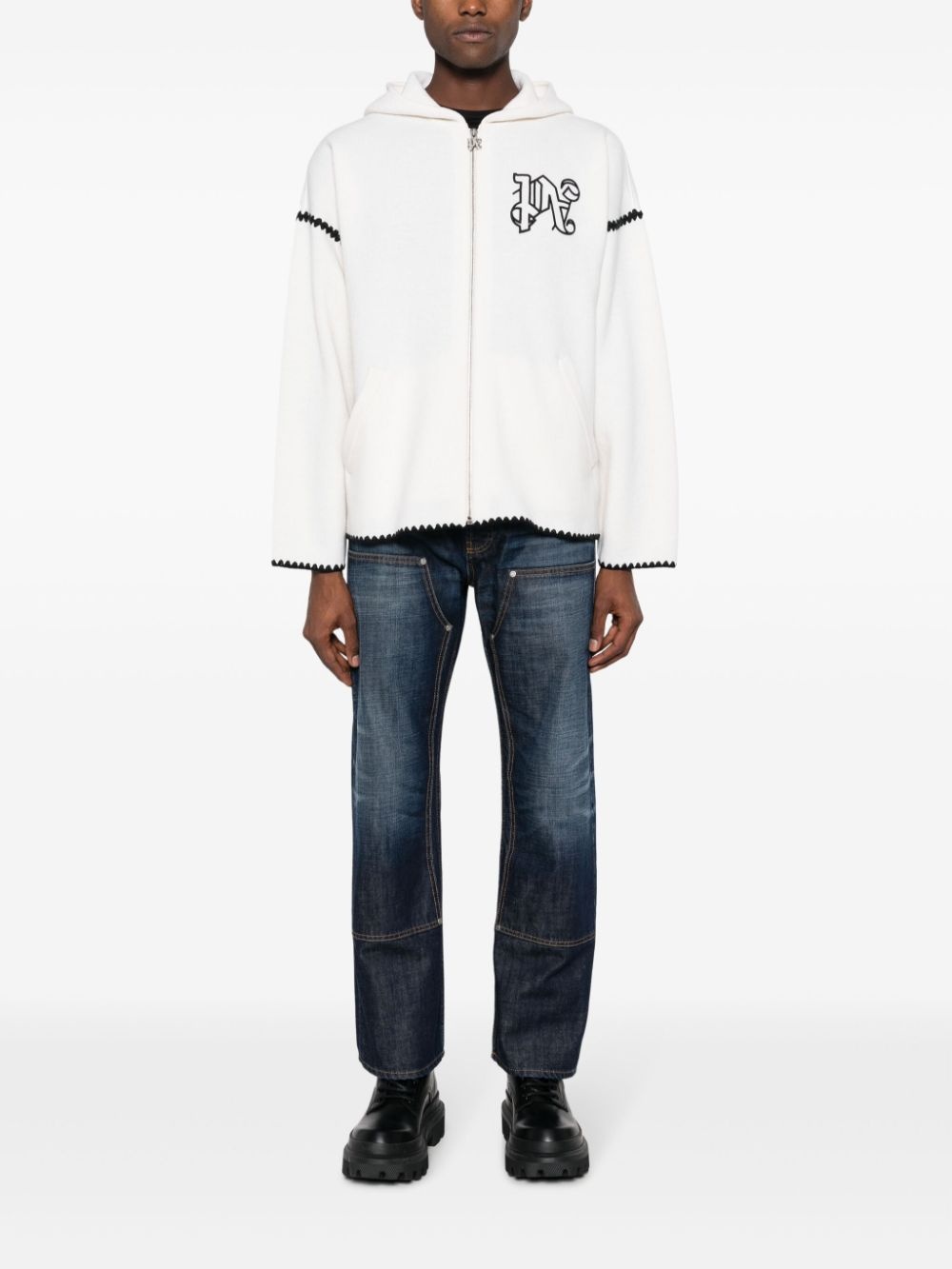 Monogram wool-blend hoodie - 2