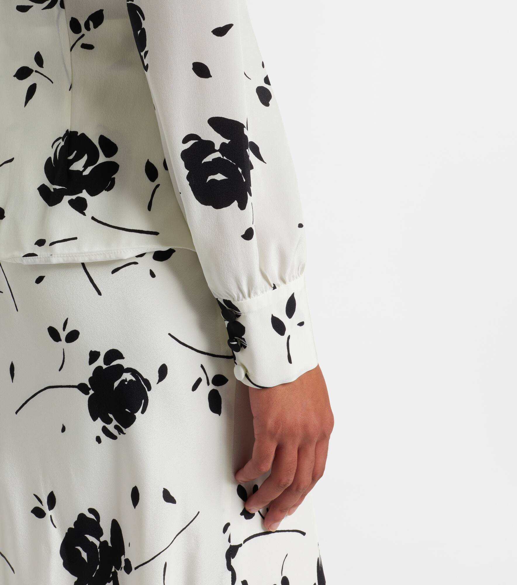 Floral silk midi dress - 5