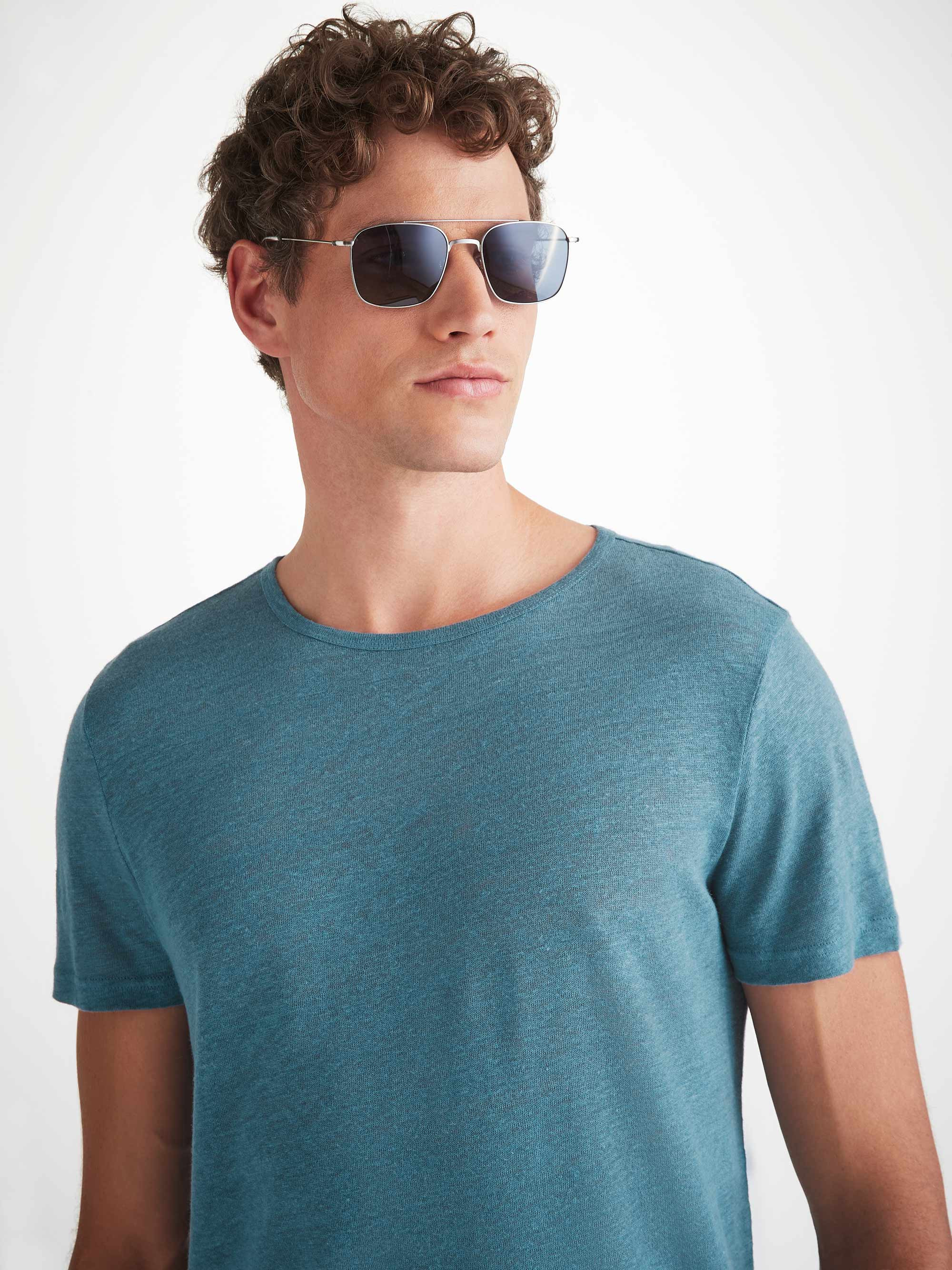 Men's T-Shirt Jordan Linen Steel Blue - 5