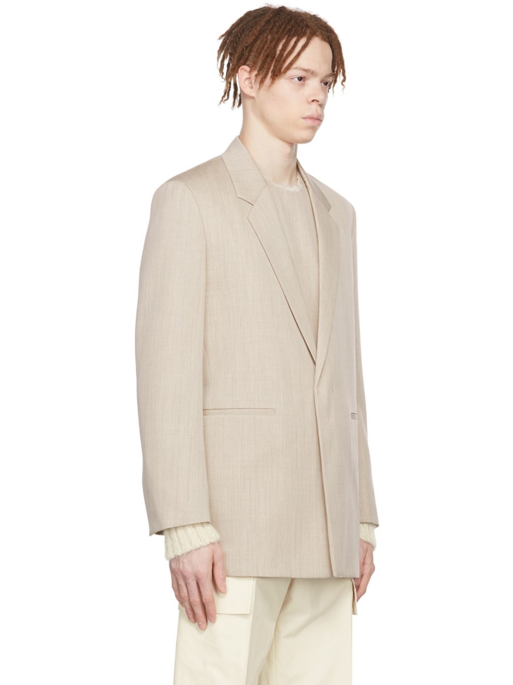 SSENSE Exclusive Beige Wool Blazer - 2