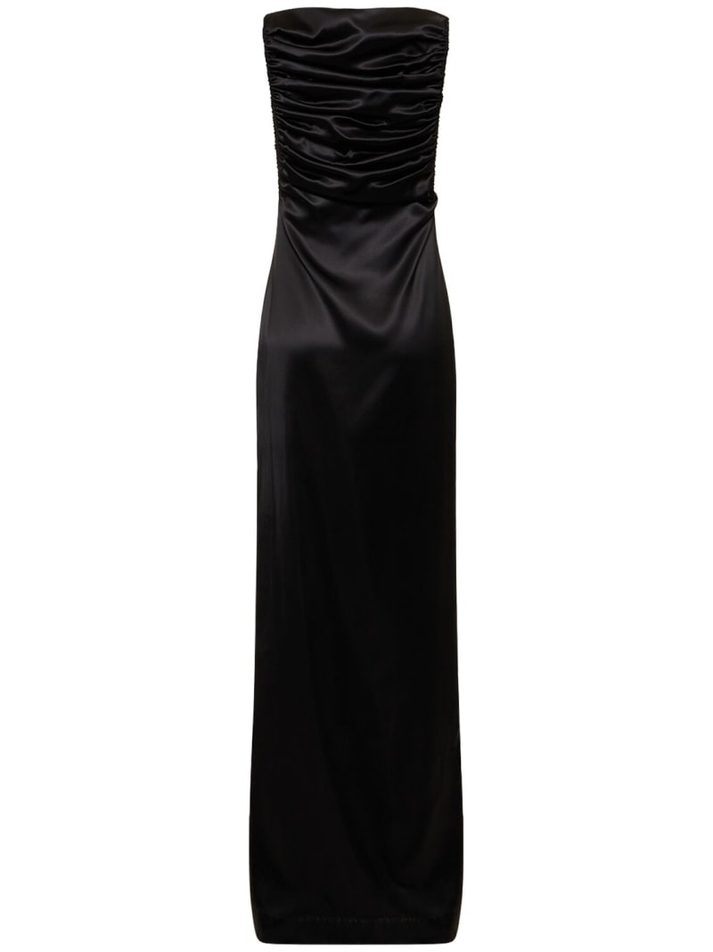 Palladium side slit satin maxi dress - 3