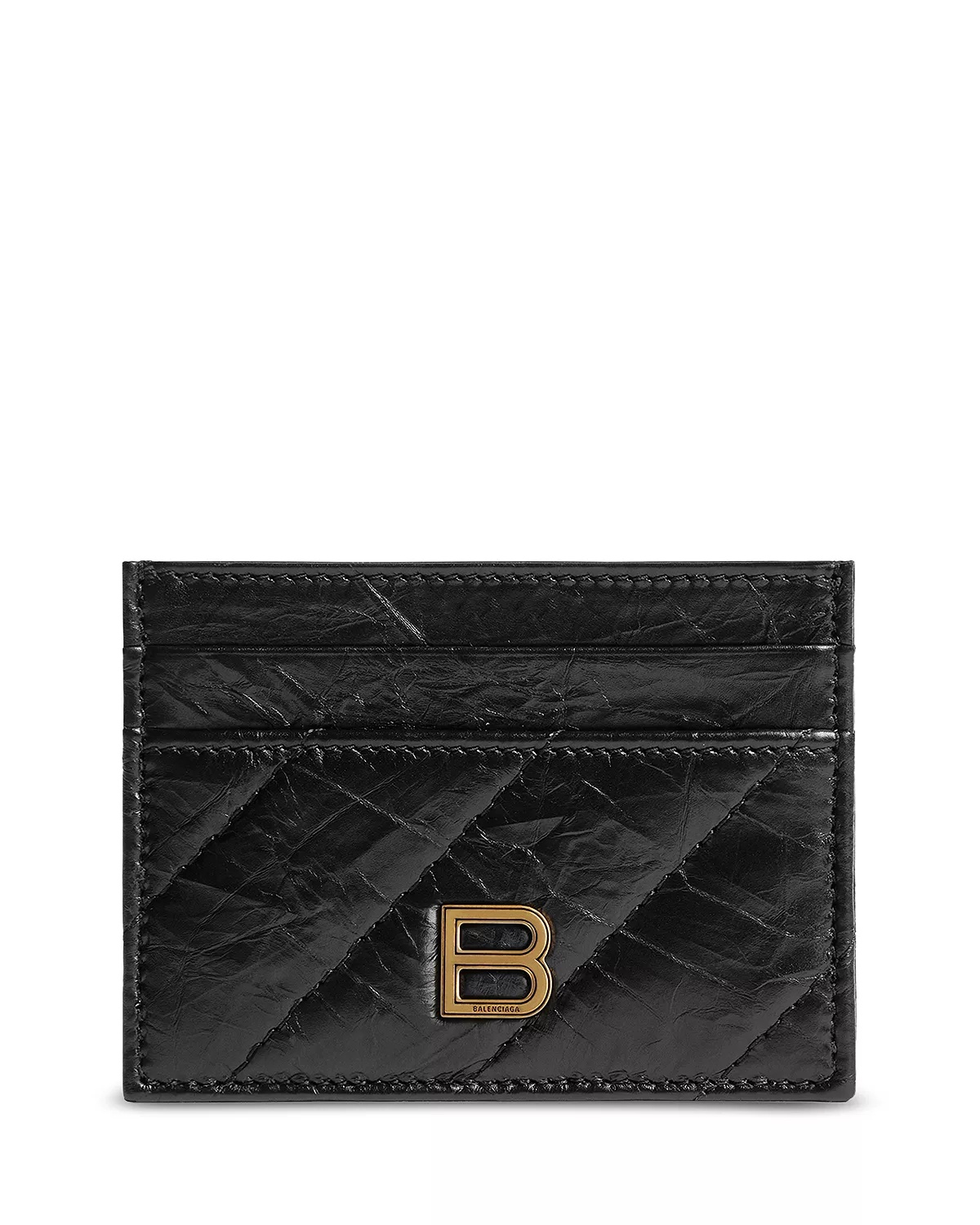 BALENCIAGA Crush Quilted Leather Cardholder bloomingdales