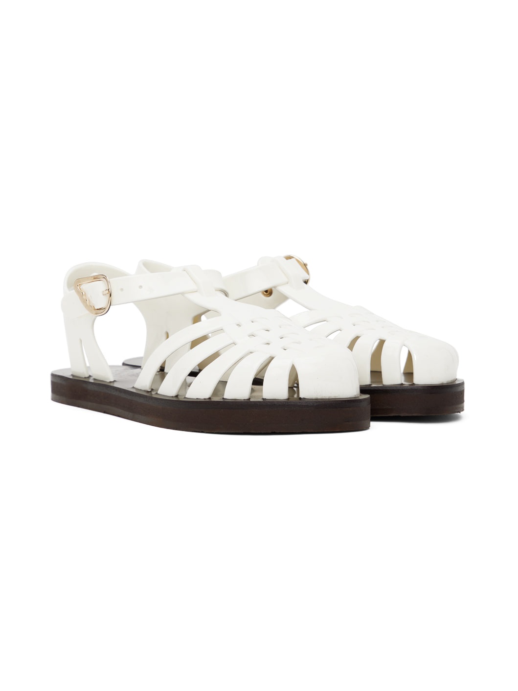 White Homeria Jelly Sandals - 4
