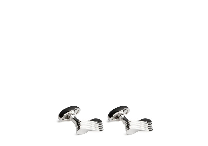 Wave cufflink
Rhodium Plated Wave Silver 1