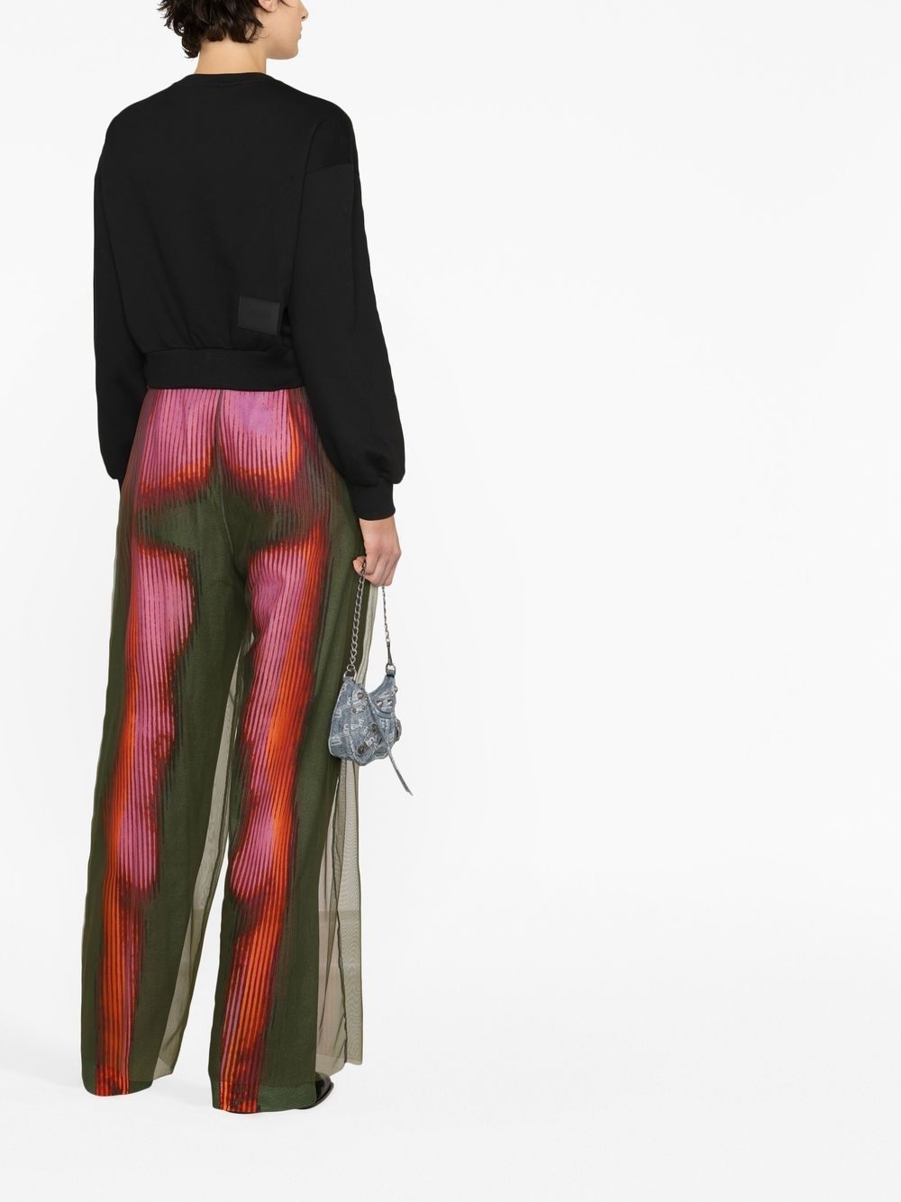 logo-print cropped sweatshirt - 3