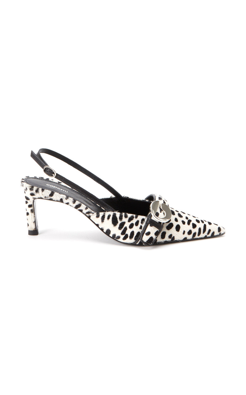 COPERNI Belted Haircalf Slingback Kitten Heels black/white outlook
