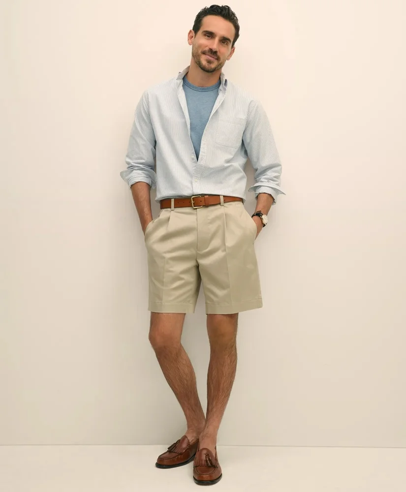 8" Pleat Front Advantage Chino® Shorts - 1