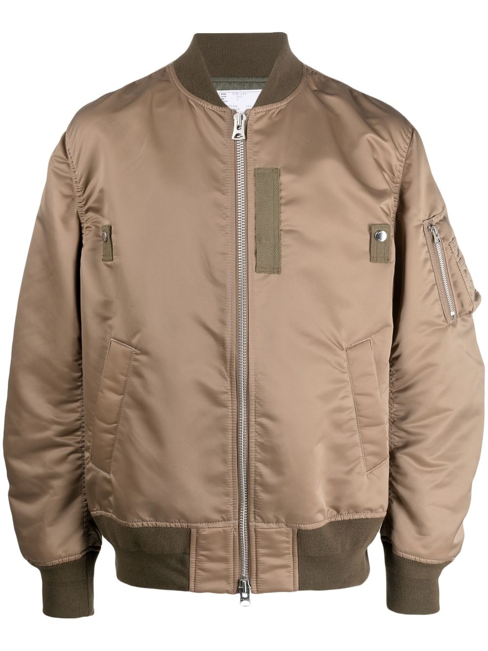 zip-up puffer bomber jacket - 1