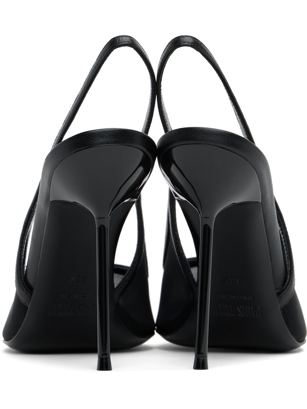 Black Lidia Slingback Heels - 2