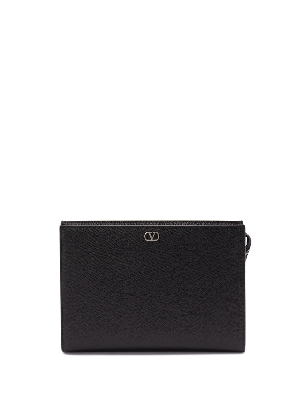`VLogo Signature` Leather Pouch - 1