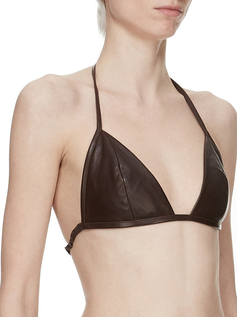 Brown Hollywood Waxy Lamb Leather Bra 4