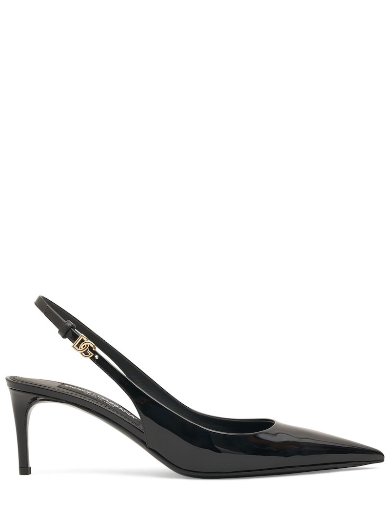 60mm Patent leather slingback pumps - 1