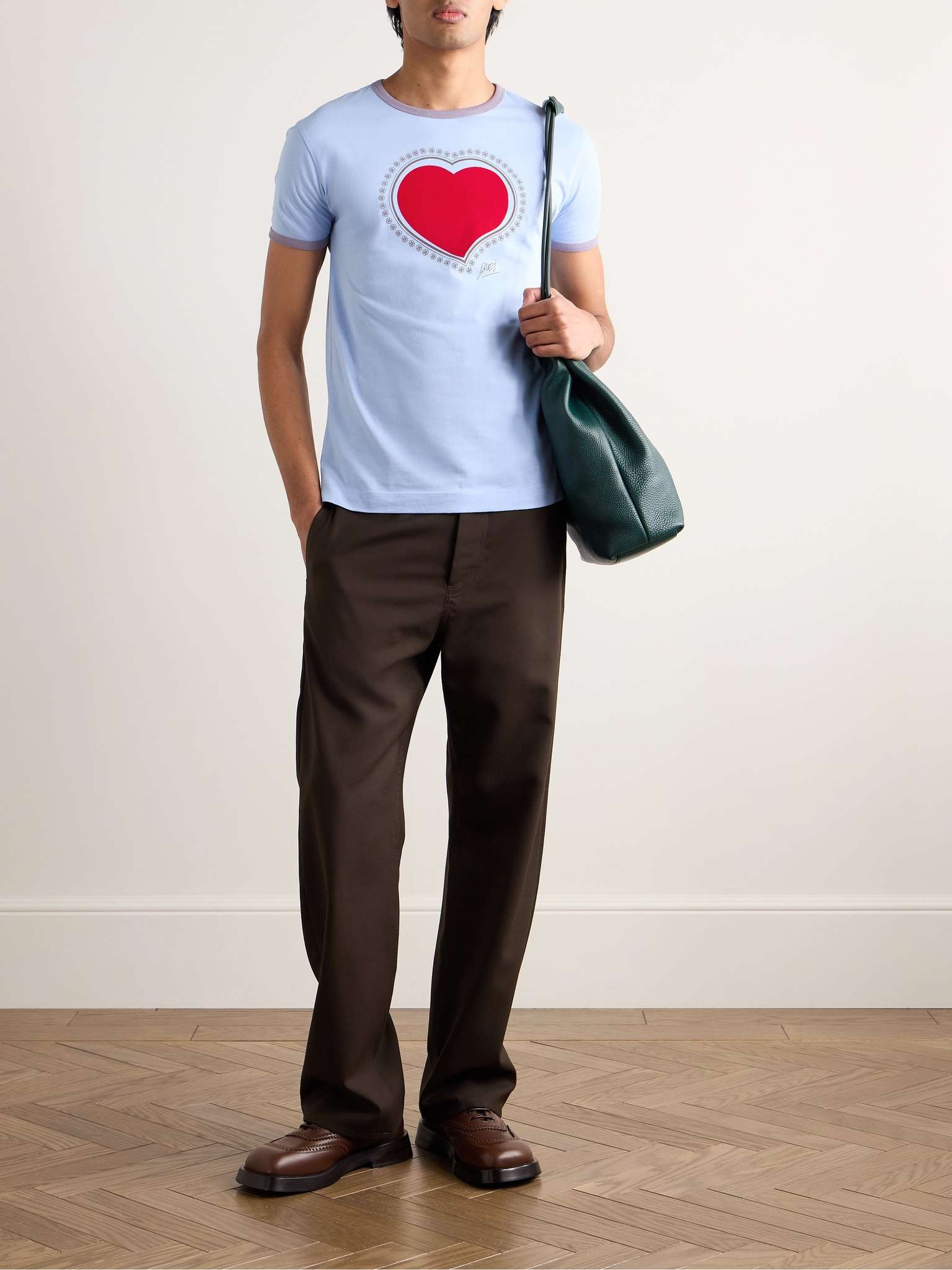 【Dries Van Noten】Slim-Fit Appliqued Printed Cotton-Jersey Dries Van Noten Slim-Fit Appliquéd Printed Cotton-Jersey T