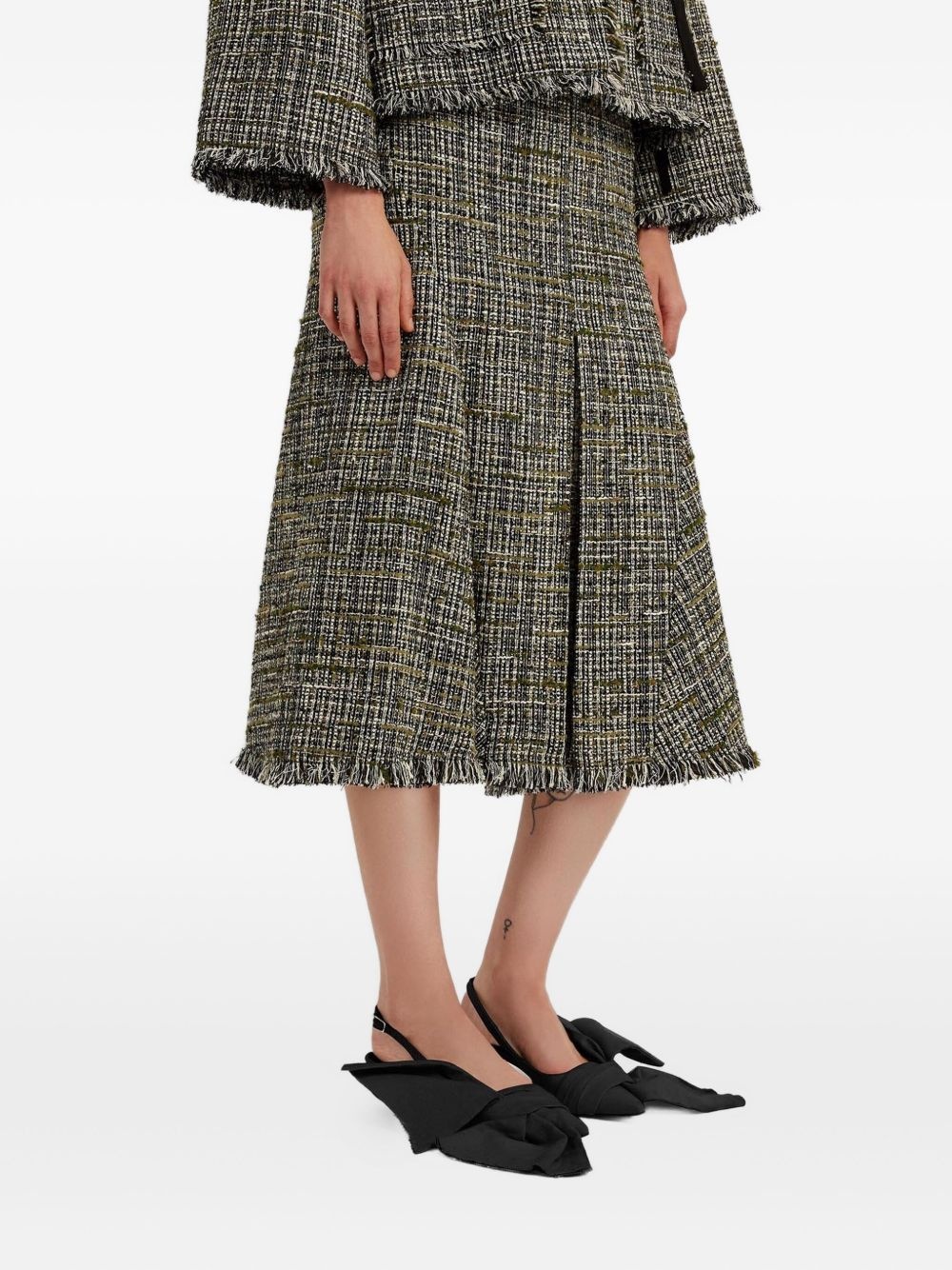 tweed pencil midi skirt - 5